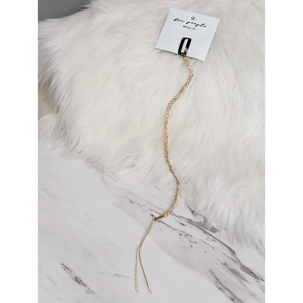 Free People FRANKIE FAUX LEATHER Hair Braid In Extension Accessory festival boho